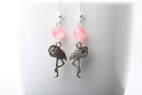 Boucles d'oreilles flamant rose, flamingo earrings Comme un ange