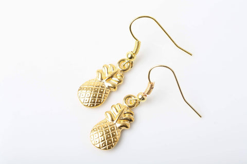 Boucles D'oreilles Ananas, Pinneapple Earrings, Fruits Earrings, Golden Pineapple, Pineapple Jewellery, Tropical Jewelry, Cute Earrings Comme un ange