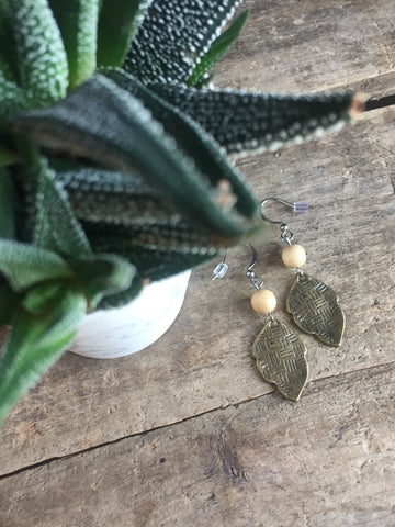 Boucles d'oreilles feuilles Comme un ange