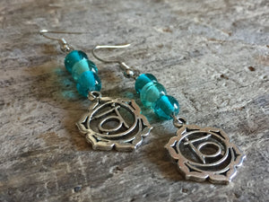 Boucles oreilles perles turquoise Comme un ange