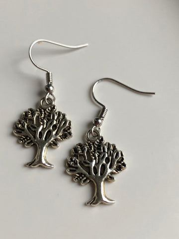 Boucles d’oreilles arbre de vie argent Comme un ange