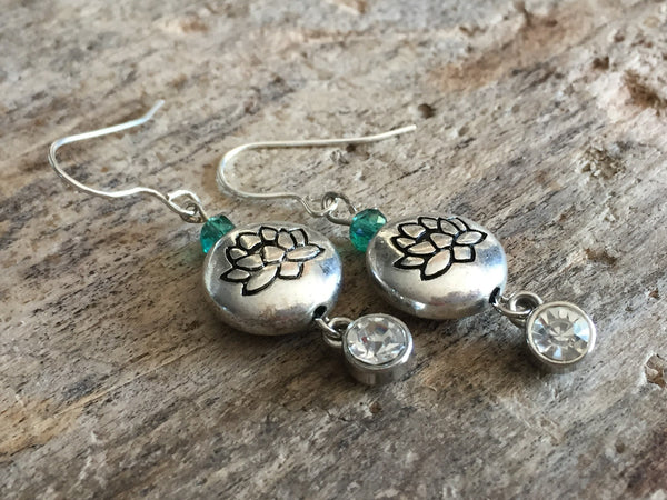 Boucles d’oreilles fleurs de lotus Comme un ange