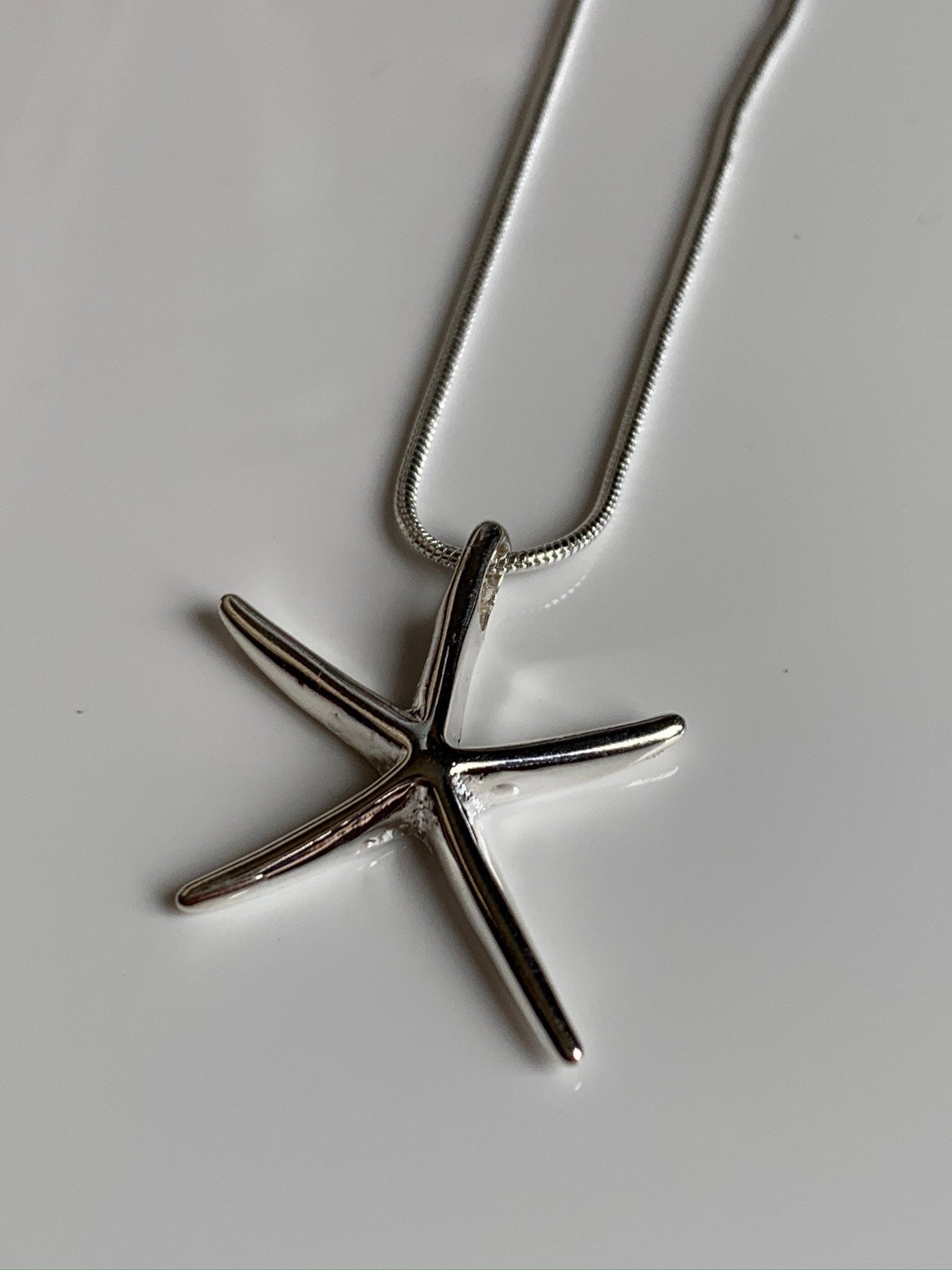 Collier breloque argent étoile de mer Comme un ange