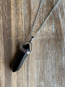 Collier pendule pierre noire Bijoux pendule divinatoire Radiesthésie  lithothérapie  ésotérique Comme un ange