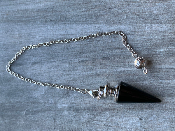 gemstone divination  pendulum witch yes no question pendulum dowsing tool gift for mom spiritual Wiccan jewelry chakras healing zen Comme un ange