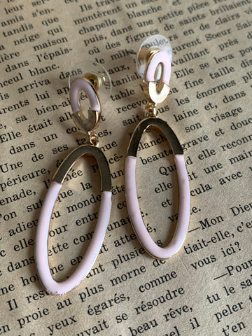 Boucles d’oreilles alliage de métaux or et rose Comme un ange