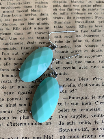 Boucles d’oreilles breloque turquoise Comme un ange