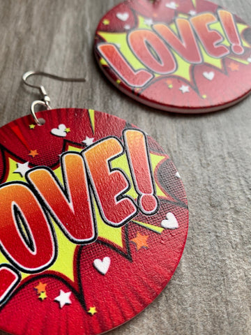 Boucles d’oreilles love Comme un ange