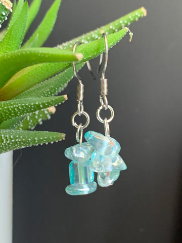 Boucles d’oreilles pierres turquoises Comme un ange