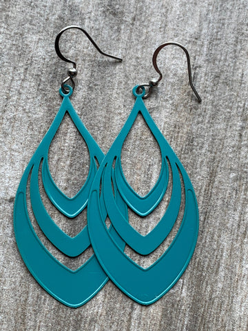 Boucles d’oreilles turquoises Aqua Comme un ange