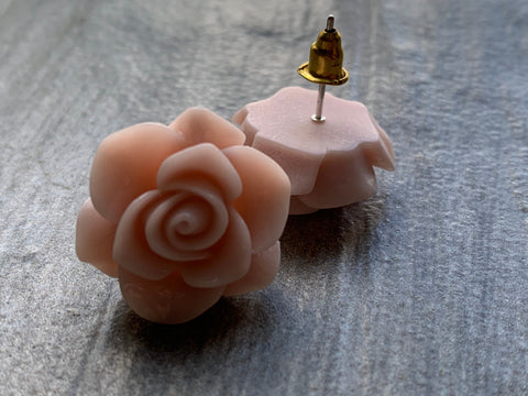 Cabochon fleur rose Comme un ange