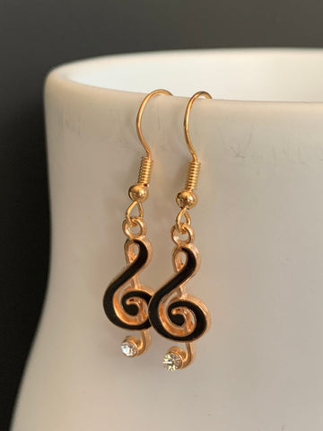 Boucles oreilles notes dorées Comme un ange