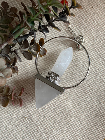 Pendule pierre quartz  pendulum mystique énergie positive reiki breloque capteur de rêve Comme un ange