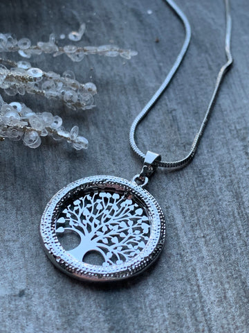 Collier breloque arbre de vie alliage de métaux argent Comme un ange