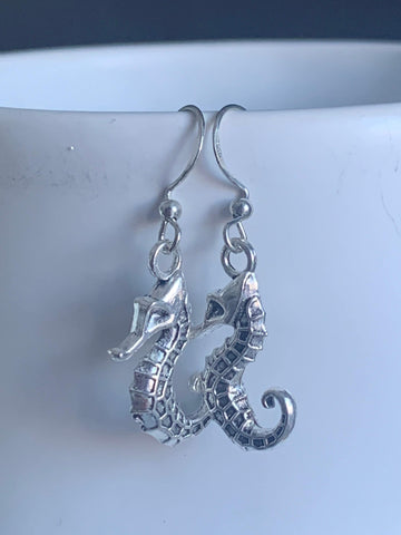 Boucles d’oreilles Hyppocampe ton argent Comme un ange