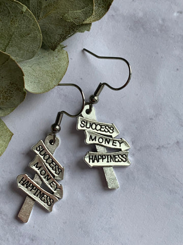 Boucles d’oreilles succes hapiness Money Comme un ange