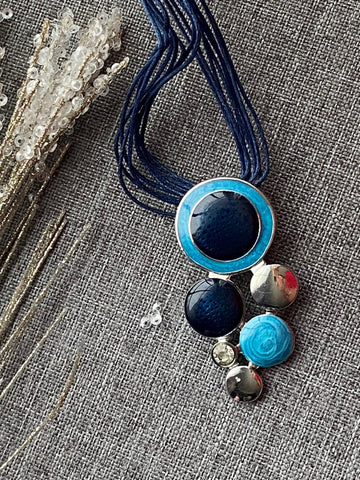 Collier bulles bleues Comme un ange