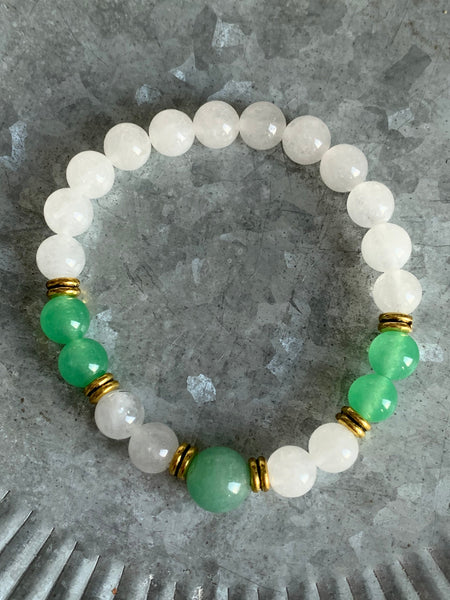 Bracelet vert et blanc Comme un ange