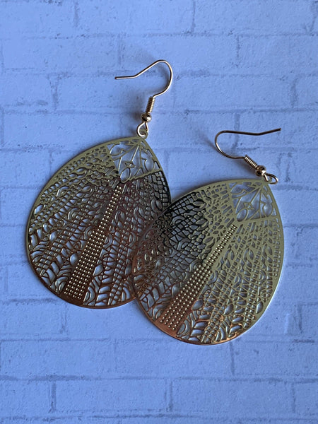 Boucles d’oreilles feuille ton or Comme un ange