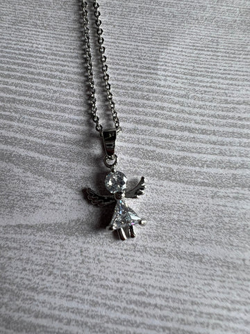 Collier stainless petit ange zircon Comme un ange