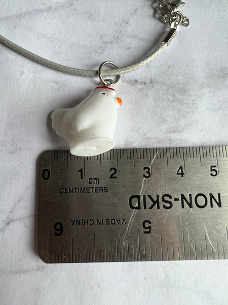 Collier petite poule blanche - Comme un ange