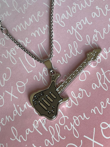 Collier masculin musical guitare Comme un ange