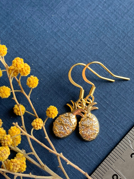 Boucles ananas petits rhinestones Comme un ange