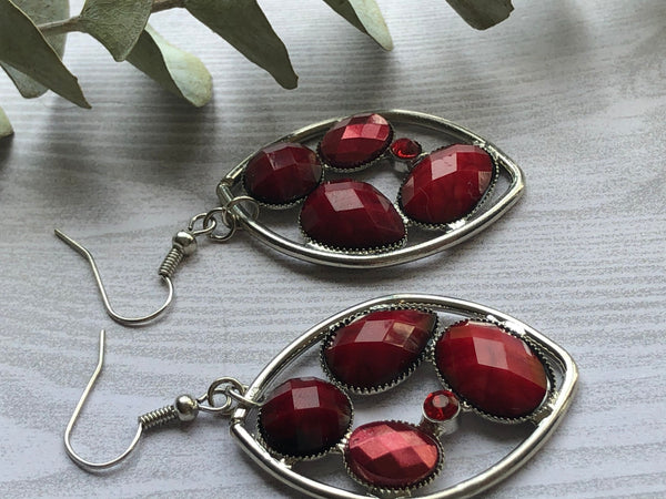 Boucles oreilles rouges Comme un ange