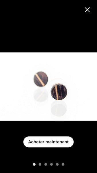 boucles d oreilles,Stud Earrings, Wood Earrings, Stud Earrings, Wood Stud Earrings, Men’s Earrings, Earring for men, Comme un ange