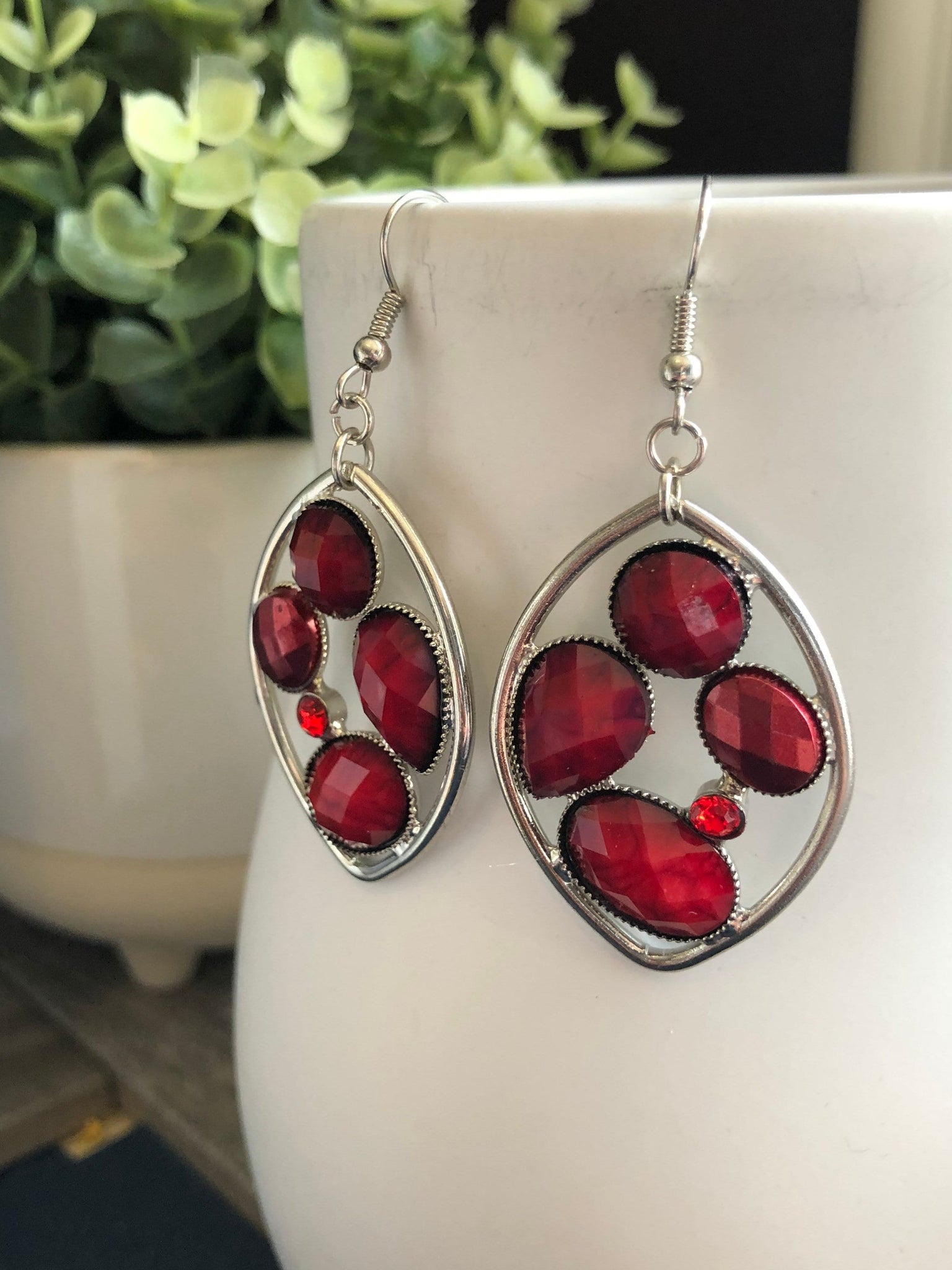 Boucles oreilles rouges Comme un ange