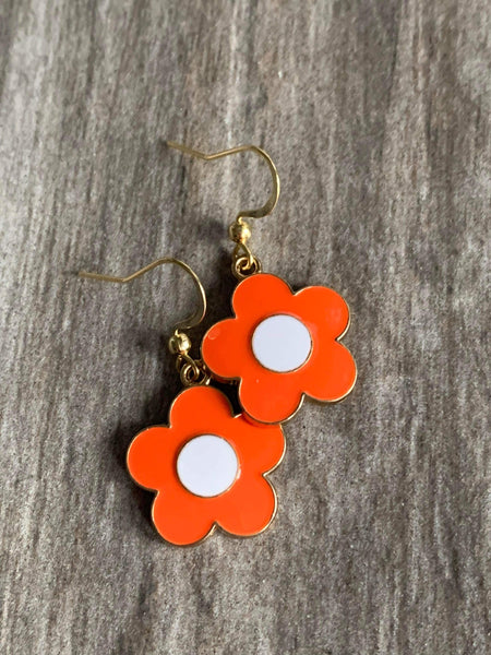 Bijoux fleurs oranges Comme un ange