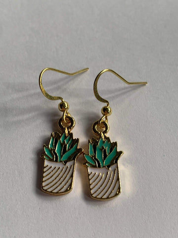 Boucles oreilles plante grasse Comme un ange