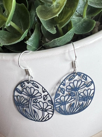 Boucles oreilles œuf de Pâques fleuris Comme un ange