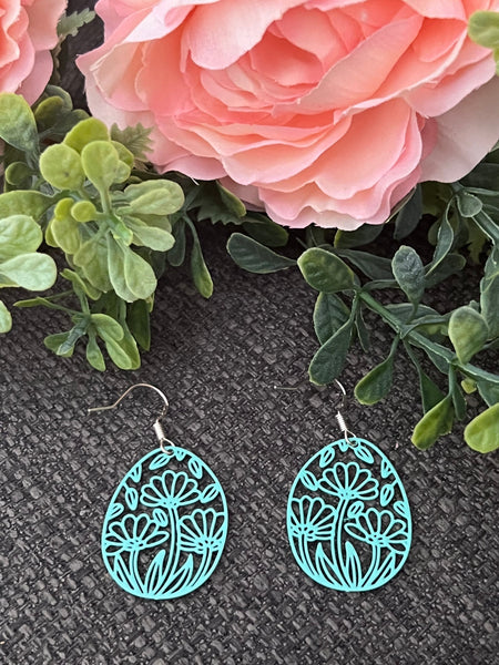 Boucles oreilles œuf de Pâques fleuris Comme un ange