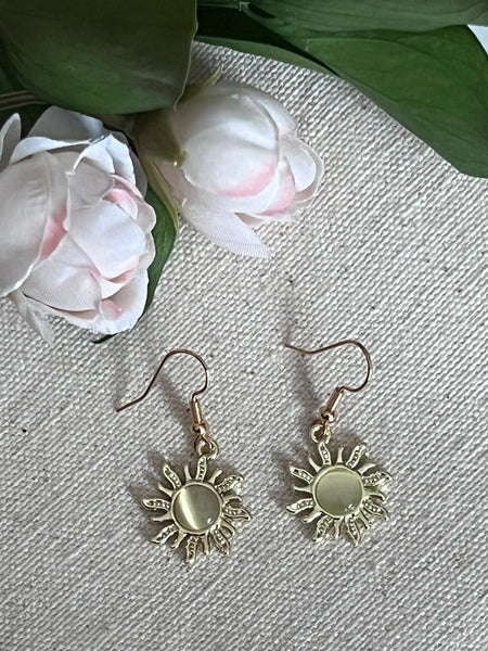 Boucles oreilles rayons de soleil Comme un ange