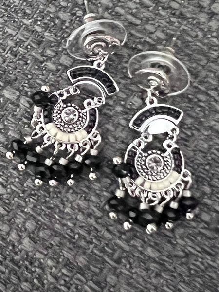 Boucles oreilles boho bohèmes noirs Comme un ange