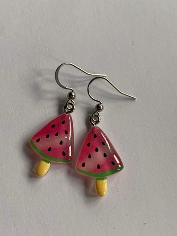 Boucles oreilles tranche melon d’eau bijoux fruit Comme un ange