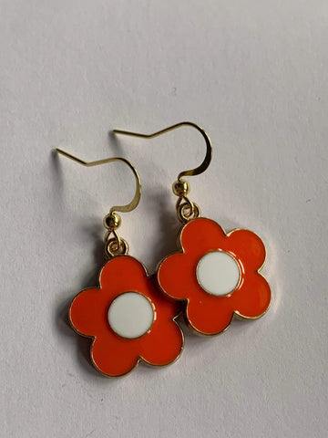 Bijoux fleurs oranges Comme un ange