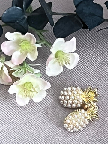 Boucles oreilles perles ananas Comme un ange