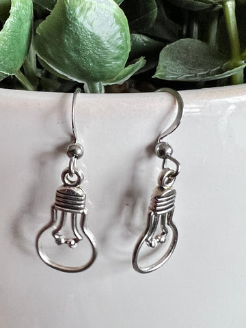 Boucles d’oreilles breloque ampoule idée alliage de métaux argent Comme un ange