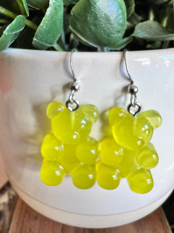 Boucles oreilles oursons jaunes Comme un ange