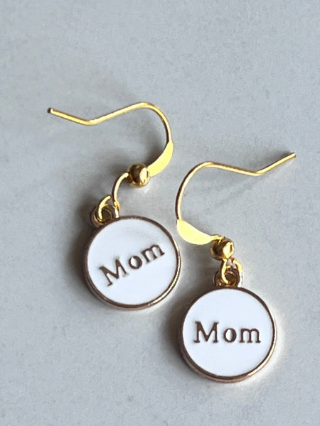 Boucles oreilles mom blanche Comme un ange