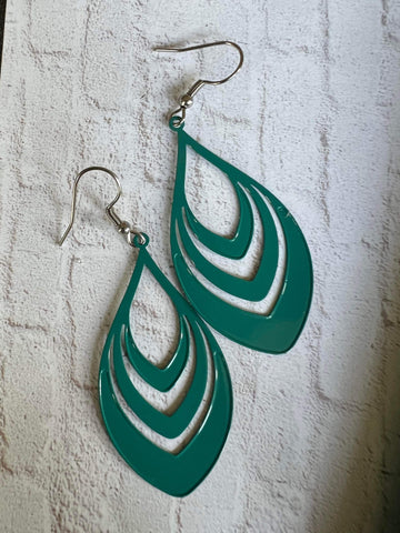 Boucles d’oreilles breloque goutte turquoise Comme un ange