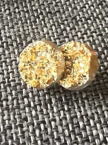 Cabochon style druzy  pépite ton d’or Comme un ange