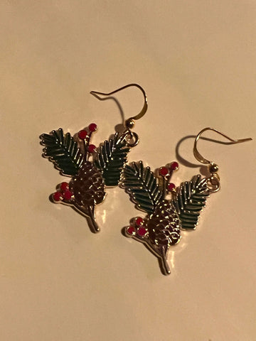 Boucles oreilles sapin âge sapin et cocottes           bijoux de Noël Comme un ange